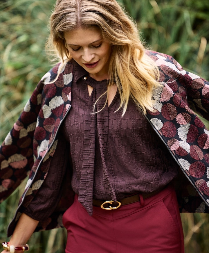 Dames blouse bruin