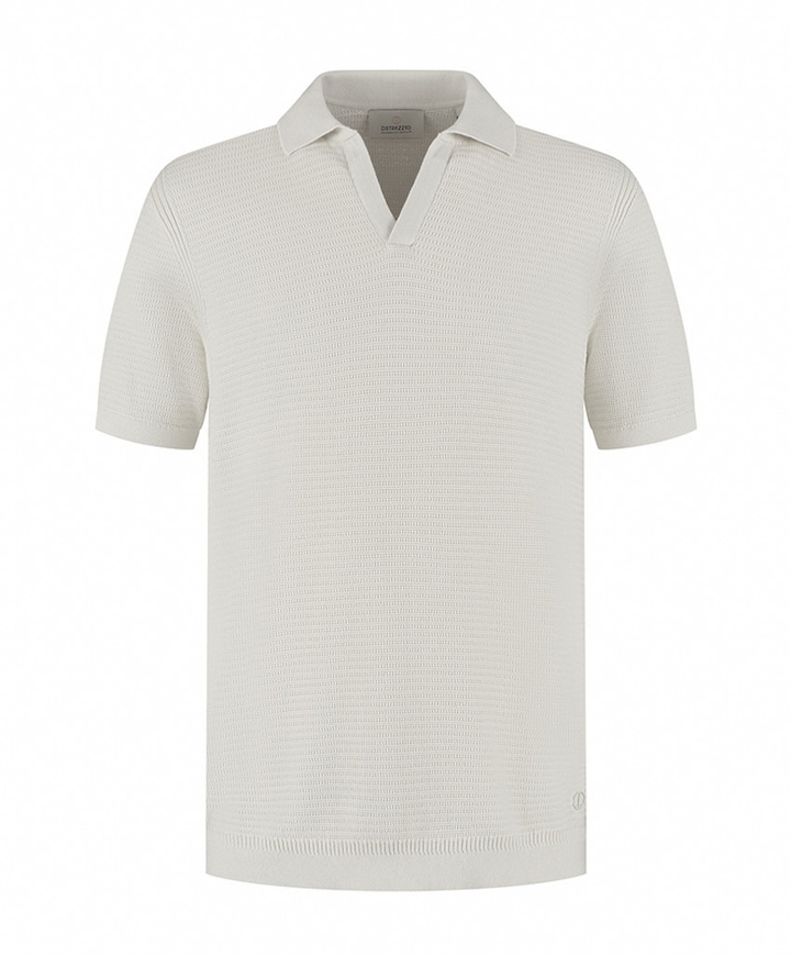 Heren polo zilver