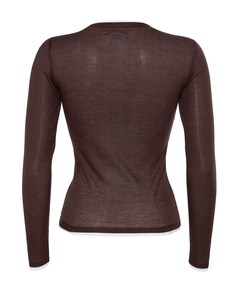 Dames longsleeve bruin