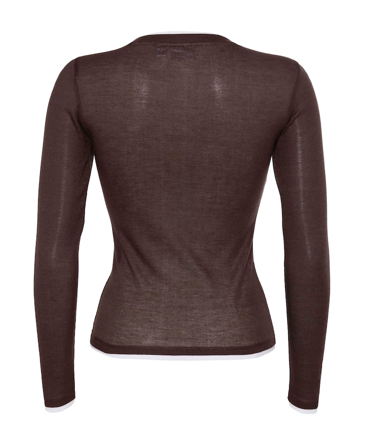 Dames longsleeve bruin
