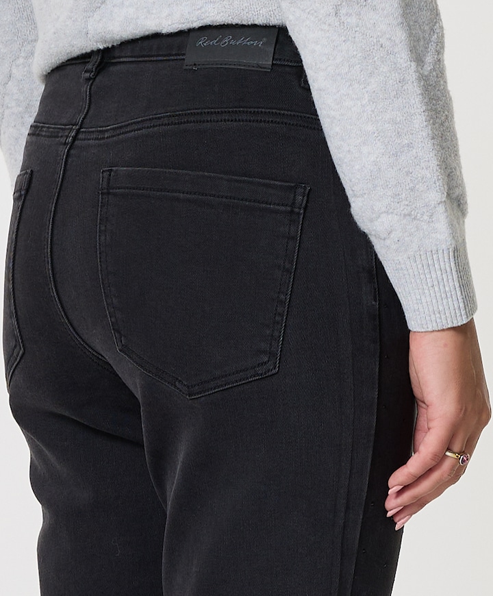 Kim Strass L32 jeans zwart