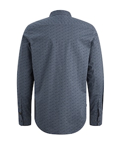 Heren overhemd lange mouw blauw