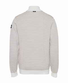 Heren trui met rits ecru