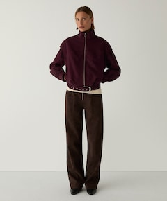 Dames leren jas bordeaux