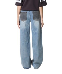 Two-Tone Patch Tall jeans blauw