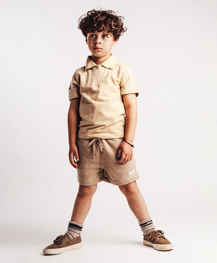 jongens korte broek beige