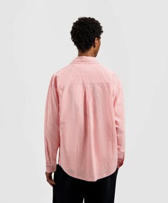 Heren overhemd lange mouw oranje