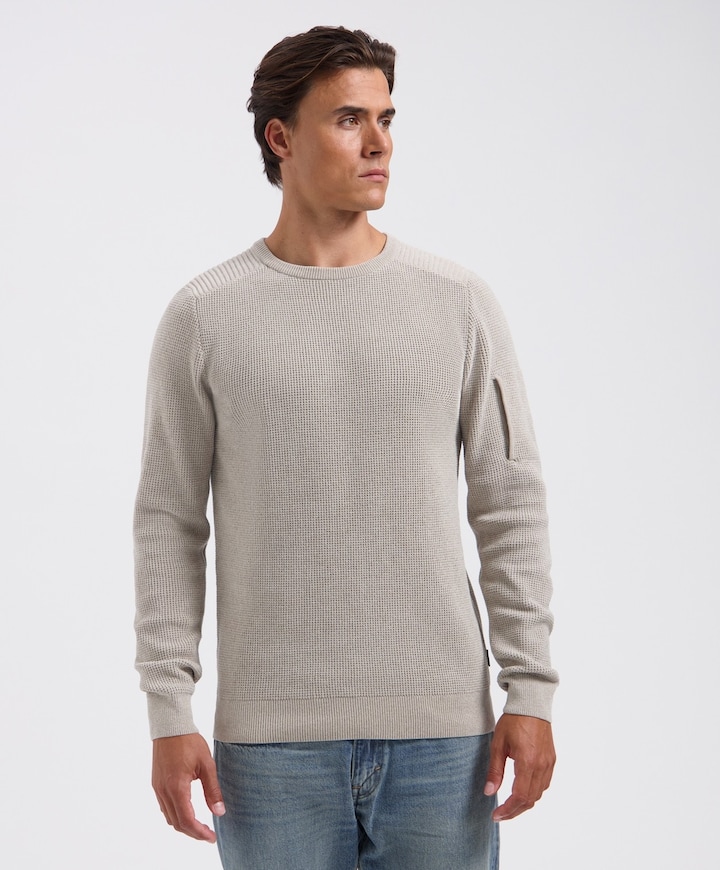 Heren trui beige