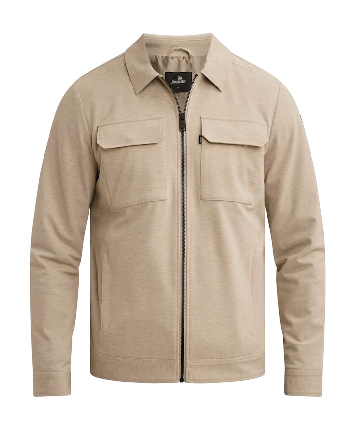 Heren overshirt beige