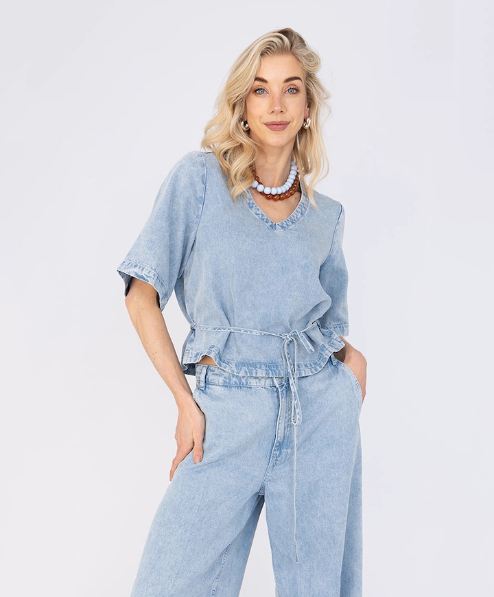 Dames top blauw