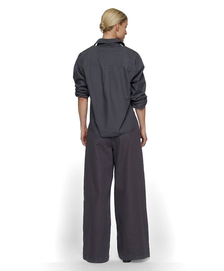 wide jog twill dames broek grijs