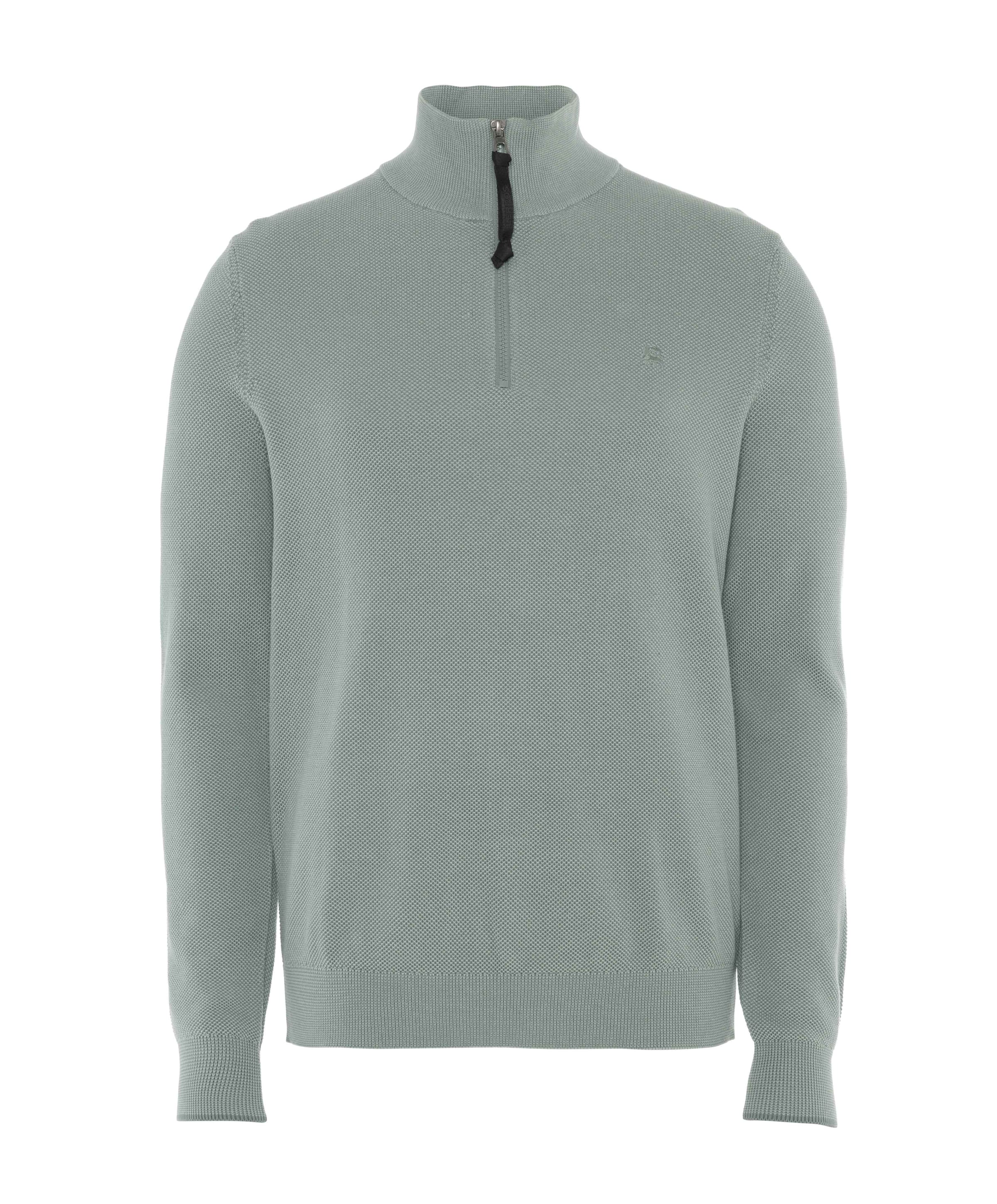 Heren trui met rits grijs