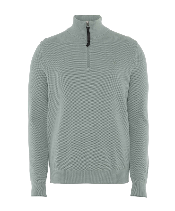 Heren trui met rits grijs