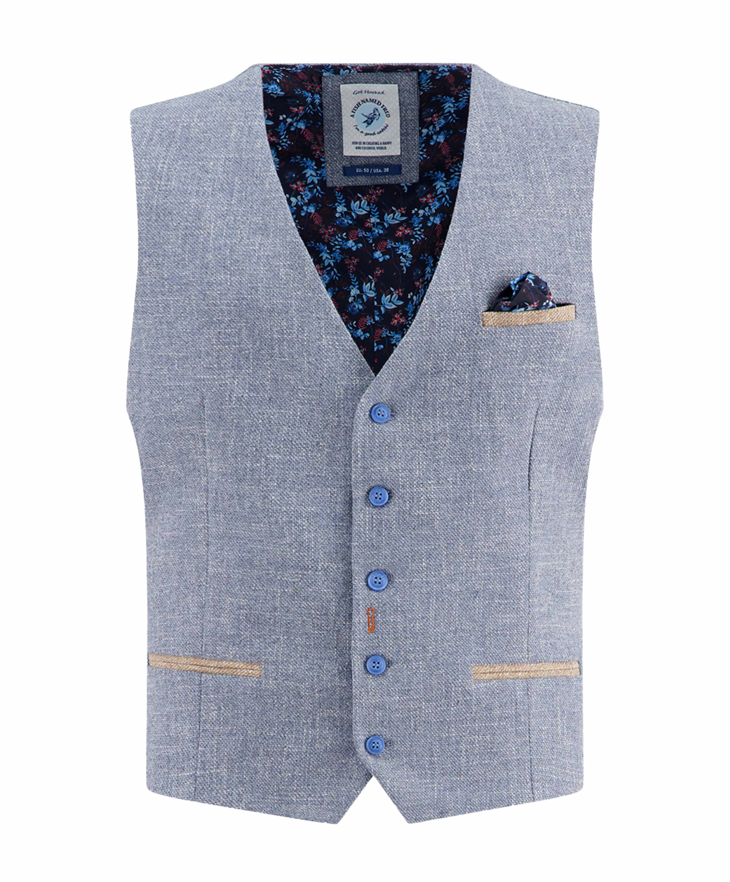 Heren gilet blauw