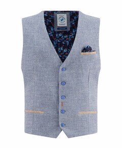Heren gilet blauw