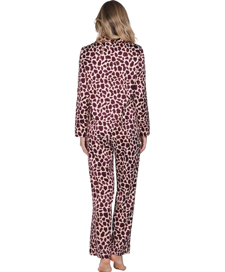 Dames pyjamaset bordeaux