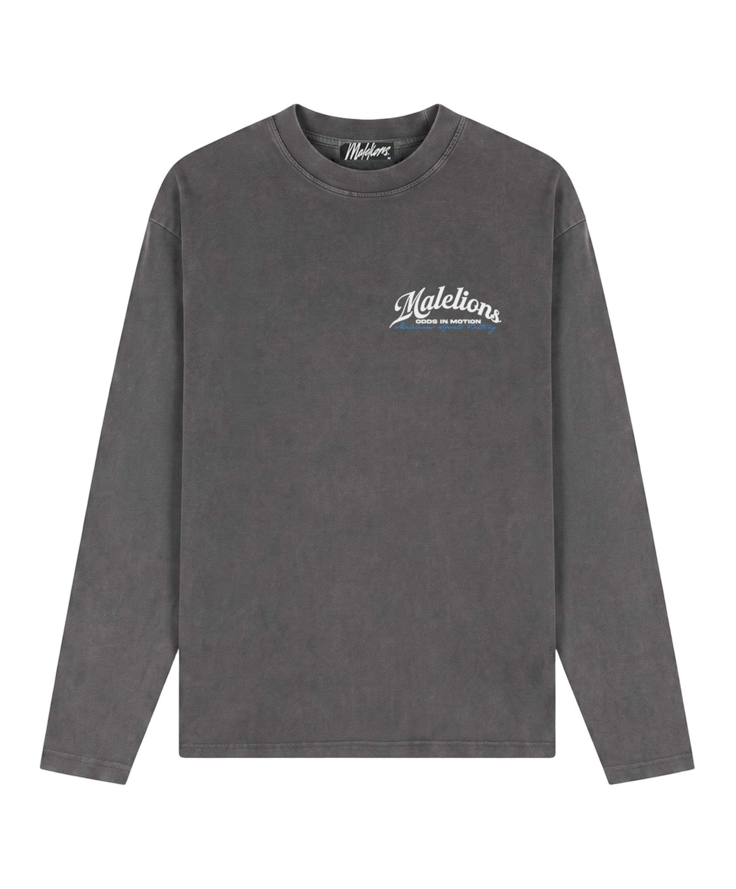 Heren longsleeve grijs