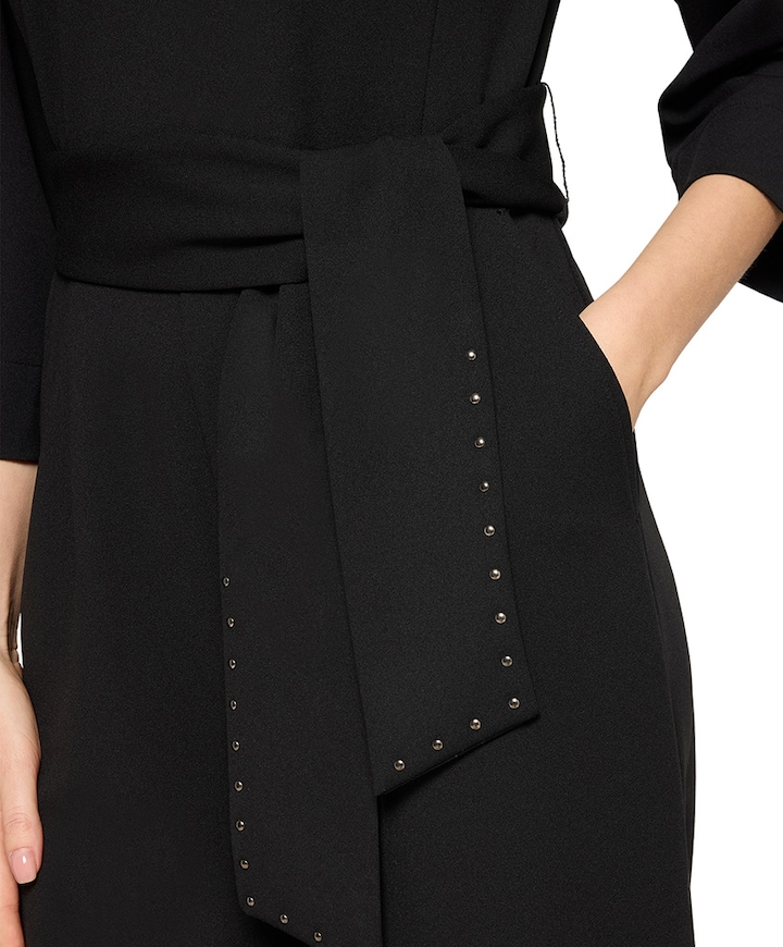 3/4 Arm dames jumpsuit zwart