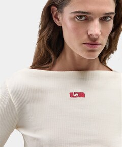 Dames longsleeve ecru