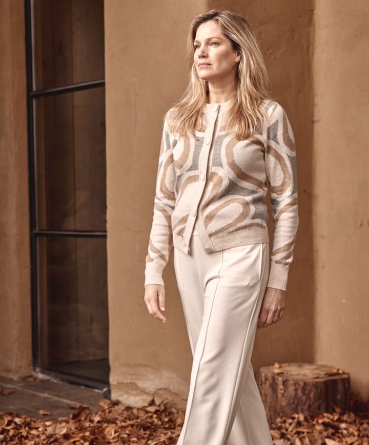 Dames vest beige