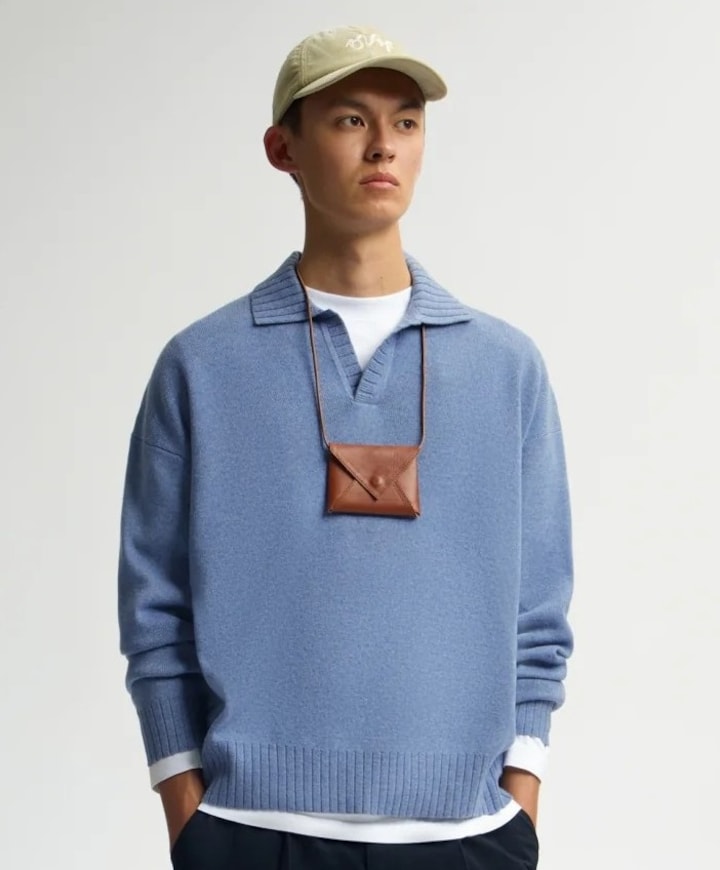 Heren polo blauw