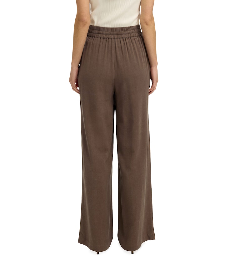 SLFVIVA-GULIA MW LONG LINEN PANT NO dames broek bruin