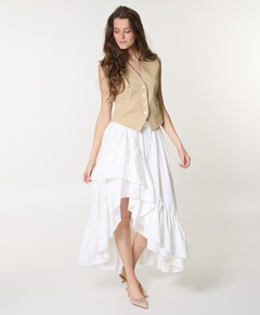 Dames gilet beige