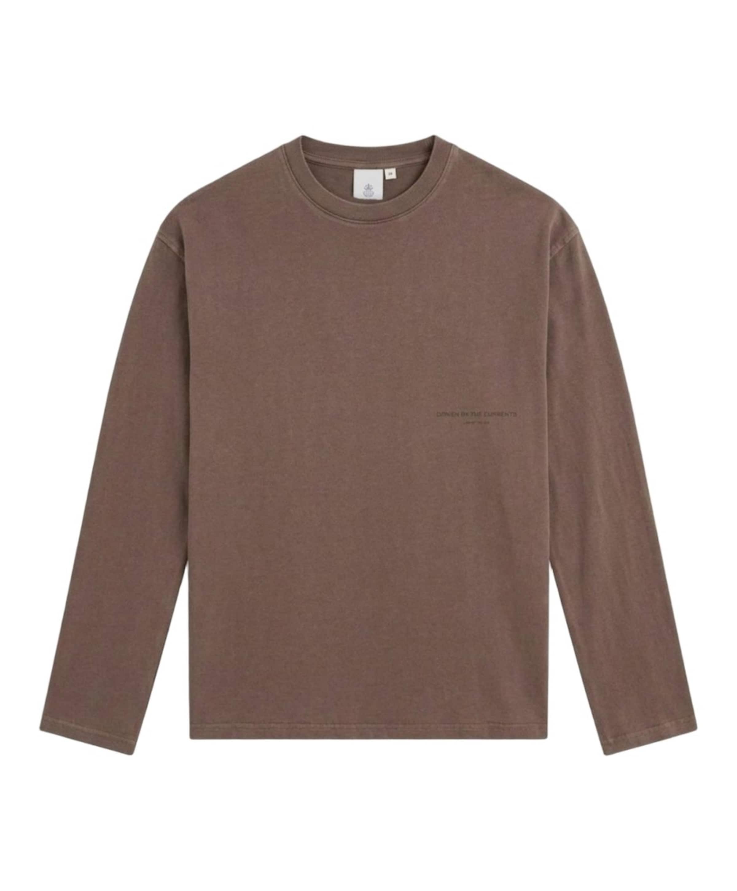Heren longsleeve bruin