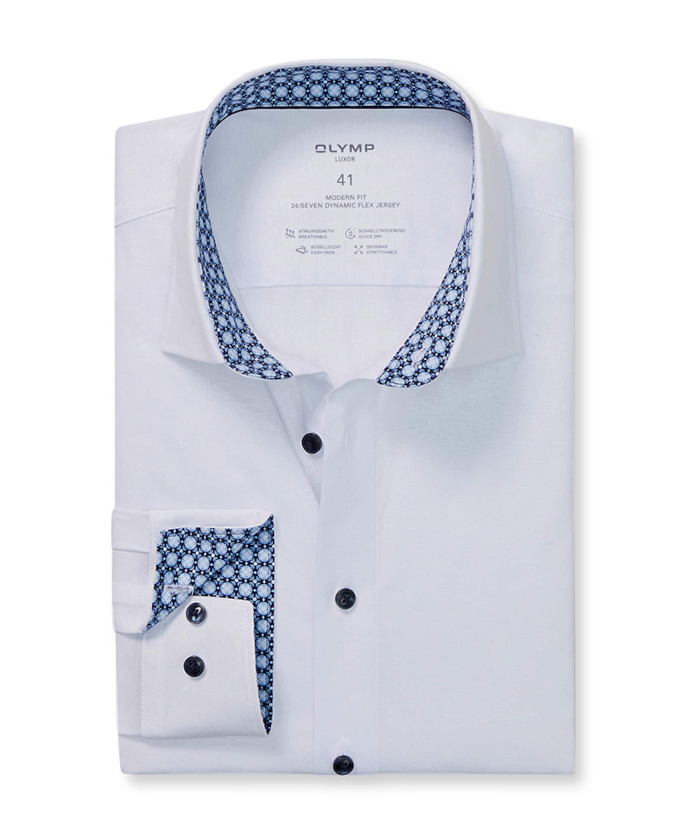 Heren overhemd lange mouw wit