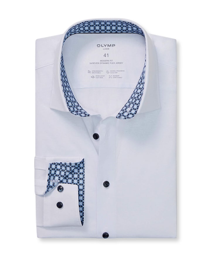 Heren overhemd lange mouw wit