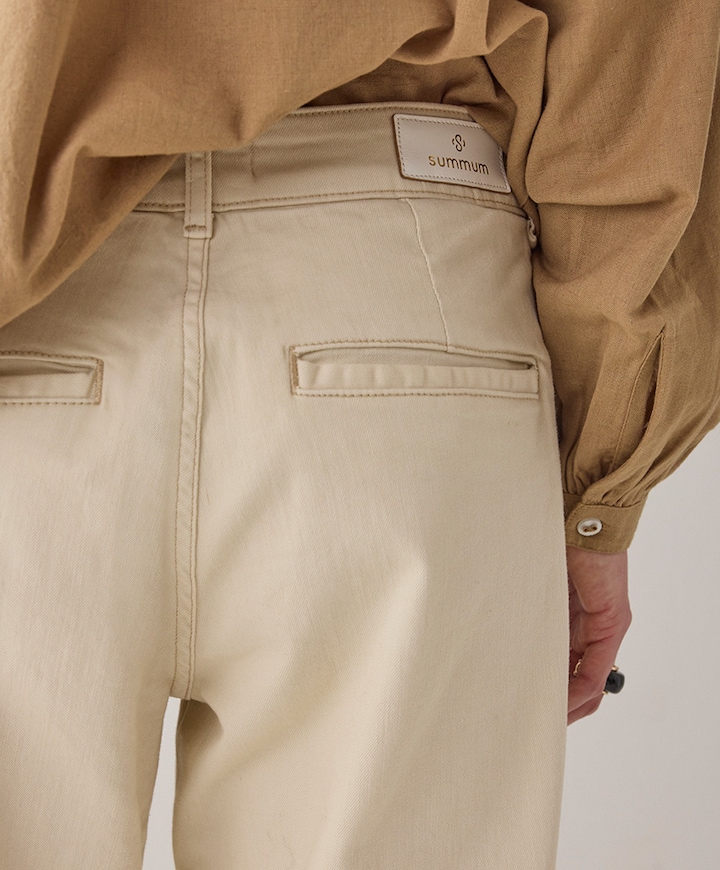 Cocoon Heritage stretch twill dames broek ecru