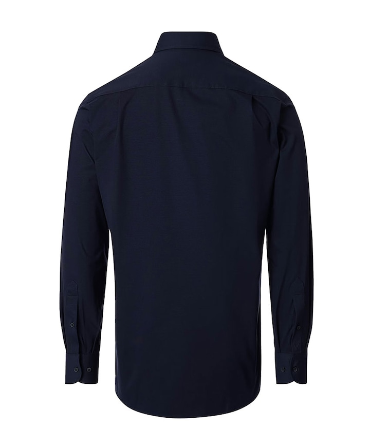 Heren overhemd lange mouw blauw