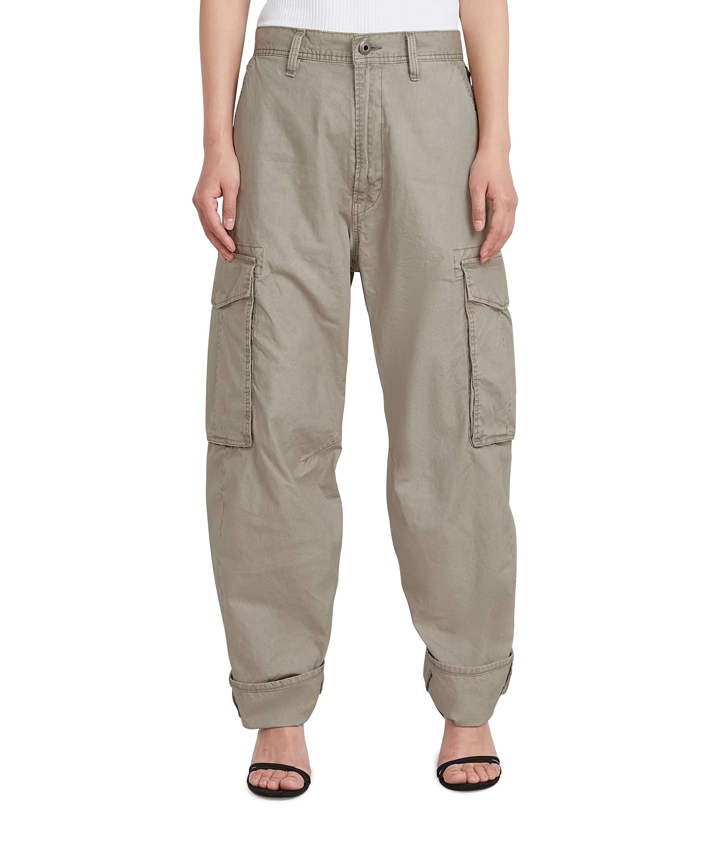 Cargo 3D boyfriend pants wmn dames broek grijs