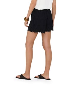 ONLFRANI EMB PULL UP WVN dames korte broek zwart