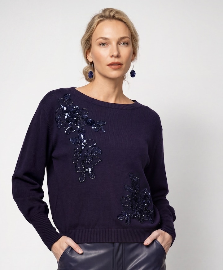 Dames trui blauw
