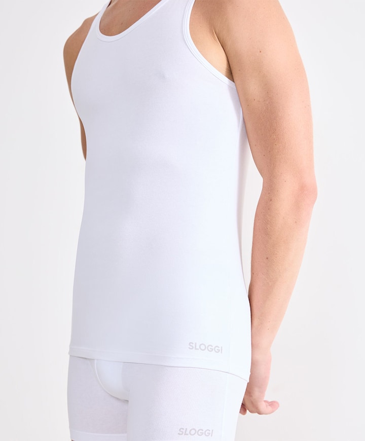 Heren singlet wit