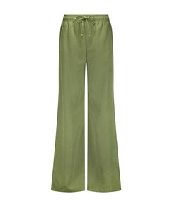 Wide-Leg Cupro Look broek groen