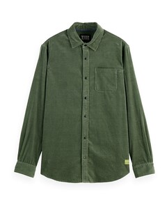 Heren overhemd lange mouw groen