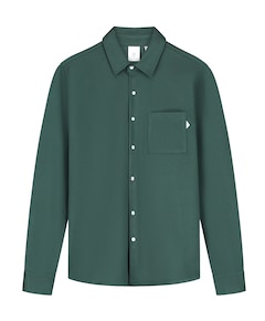 Heren overhemd lange mouw groen