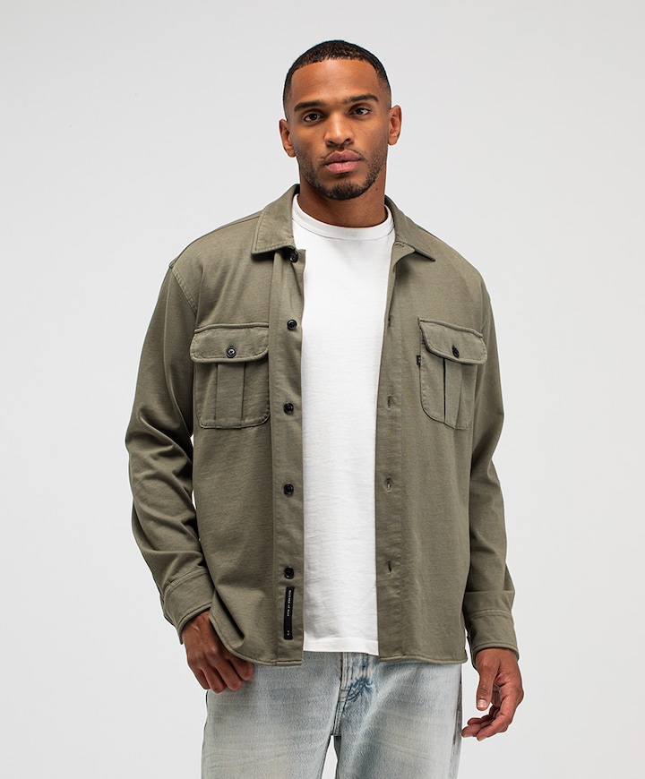 Heren overshirt groen