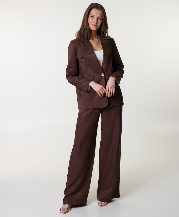 Gamba Dritta Tessuto dames pantalon bruin