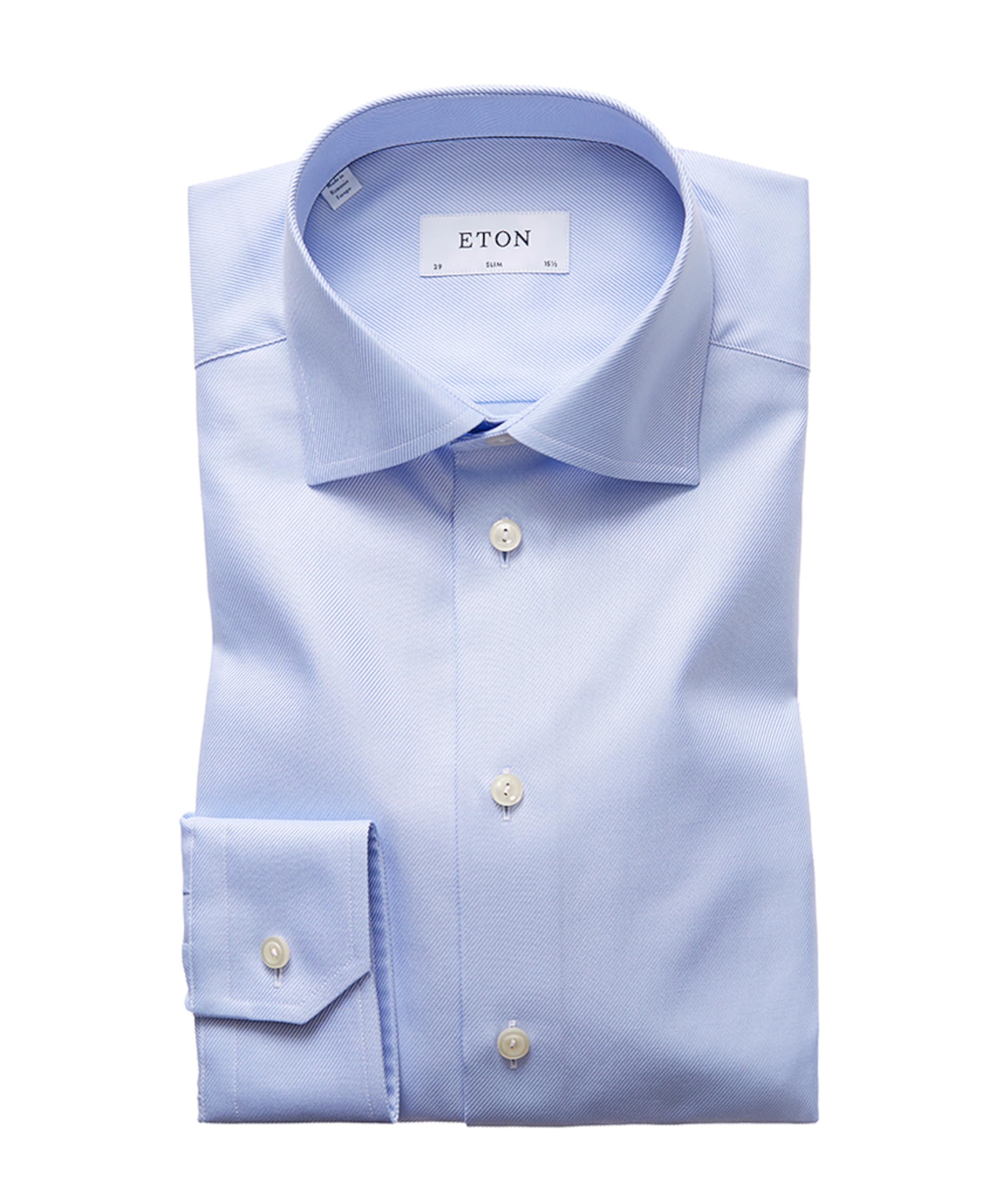 Heren overhemd lange mouw blauw