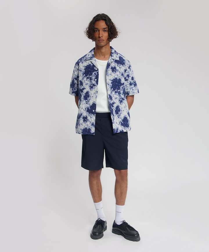 STAR MELANGE SHORTS heren korte broek blauw