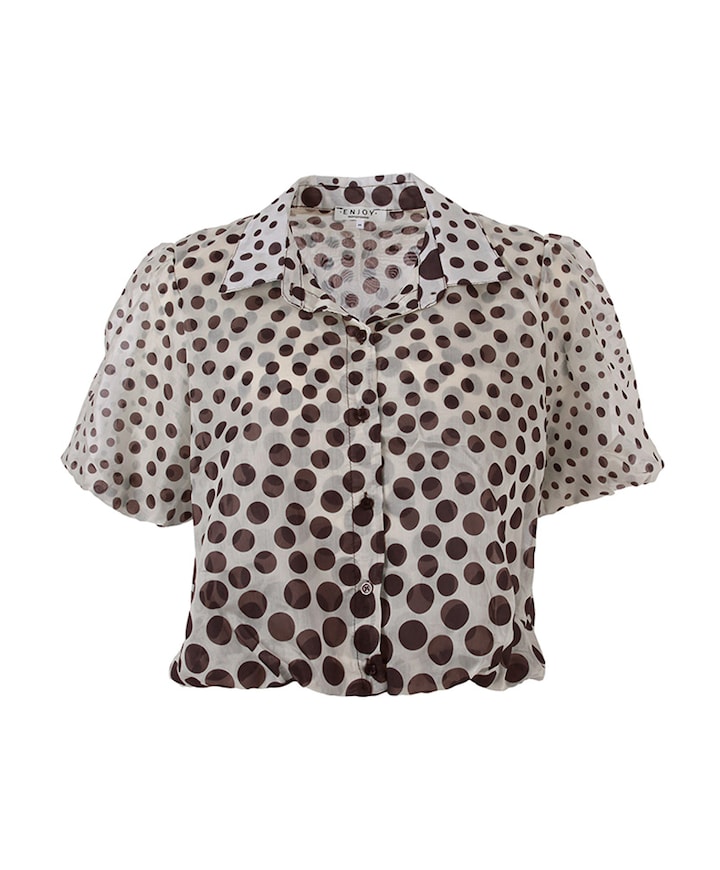 Dames blouse bruin