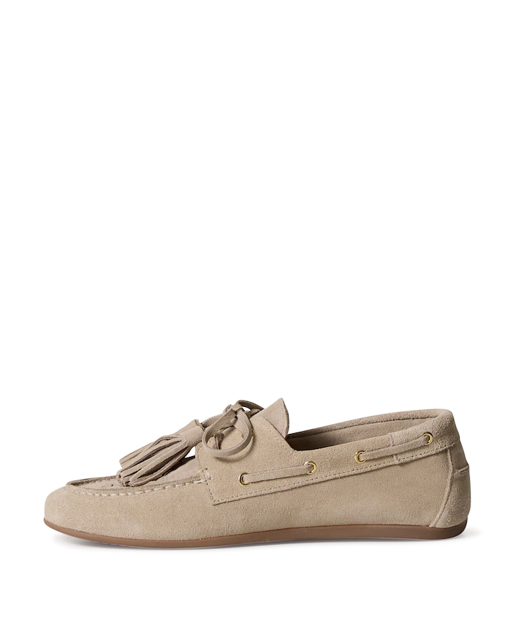 dames mocassins beige
