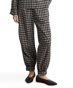 MSCHCarola Balloon CHK dames broek bruin
