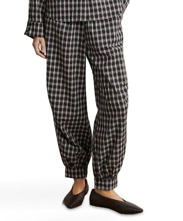 MSCHCarola Balloon CHK dames broek bruin