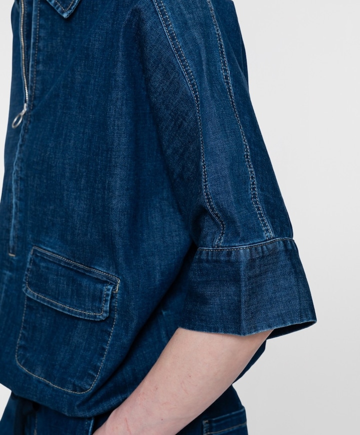 Dames blouse blauw