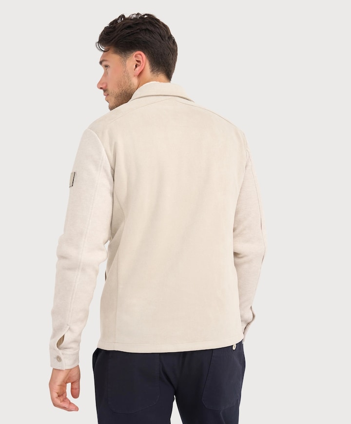 Heren overshirt beige