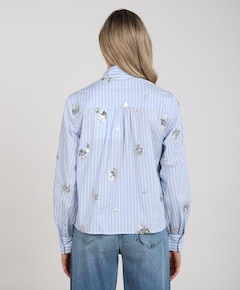Dames blouse blauw